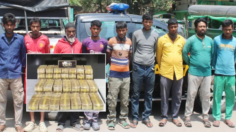 মাছ ধরার ট্রলারে ৫ লাখ ইয়াবা জব্দ, আটক ৯ জন